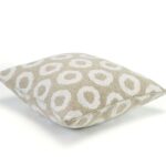 Beige kussen Elitis-mirage-co-267-03-01 met cirkel patroon