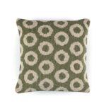 Groen kussen Elitis mirage-co-267-65-01 met een cirkel patroon