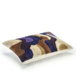 Meerkleurig Elitis paresse-ti-co-275-41-04 sierkussen met paars