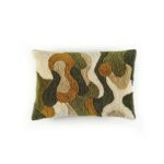 Meerkleurig sierkussen Elitis paresse-ti-co-275-65-04 met groen