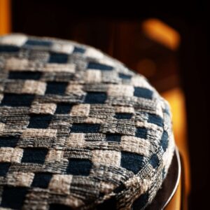 Poefje met de patchwork stof Elitis hiroko-katsura-ja-008-47 Marché du matin