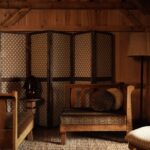 kamerscherm met de stof Elitis -hiroko-genzo-li-914-21 in geel Art du geste