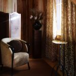 nterieur weergave van de gordijnstof Elitis onomichi-hiro-lz-917-21 La rizière enchantée in de kleur beige