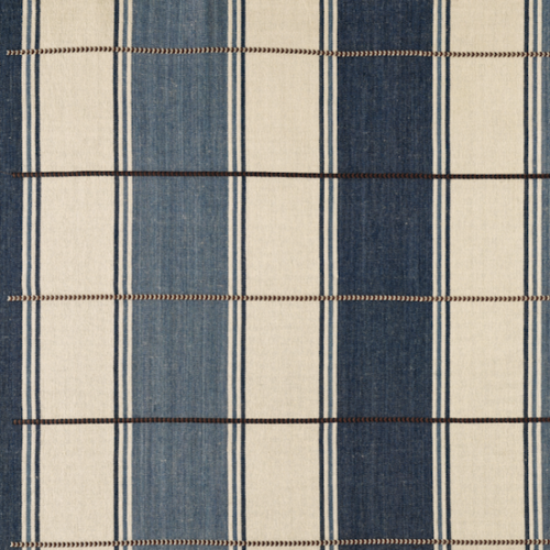 Patroon van de Elitis ruitstof Onomichi Hanaki JU 005-47 in blauw