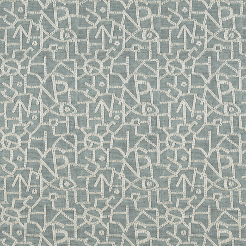 Patroon van de Elitis stof Onomichi Hiro LZ 917-41 in de kleur blauw