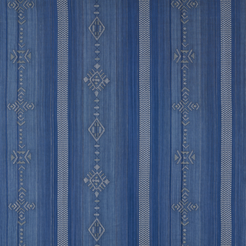 Patroon de stof Elitis Onomichi Kana LZ 916-47 de kleur blauw: Poussière d'encre