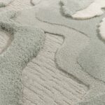Detail weergave van het wollen Limited Edition vloerkleed Arcadia ACR15318 Frosted Mint Rectangle in zacht groen