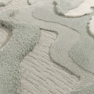 Detail weergave van het wollen Limited Edition vloerkleed Arcadia ACR15318 Frosted Mint Rectangle in zacht groen