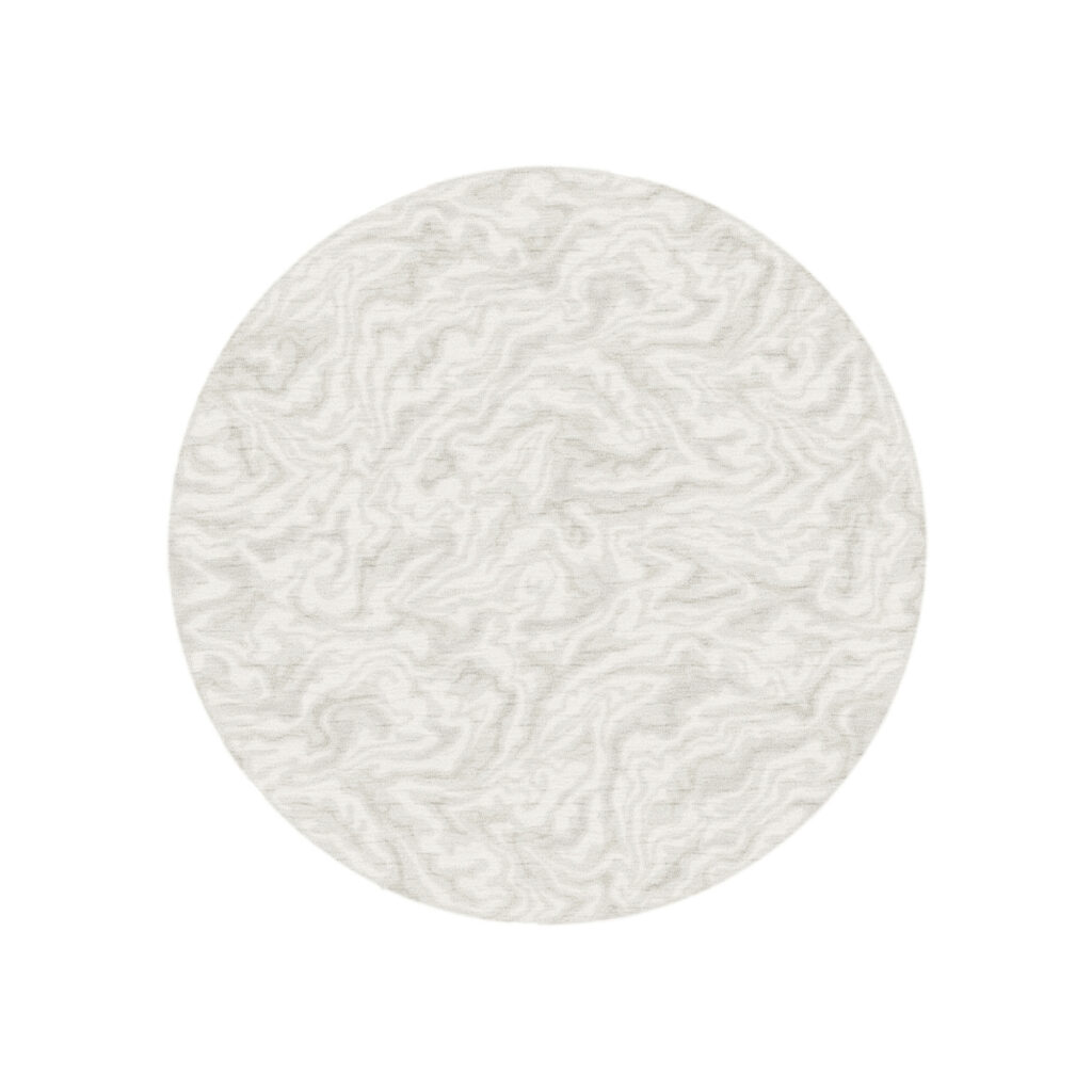 Product weergave van het beige ronde vloerkleed Limited Edition Arabesque Low AACL17336 Abalone Circle