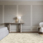 Interieur weergave van het Limited Edition Arabesque Low AARL17336 Abalone Rectangle vloerkleed