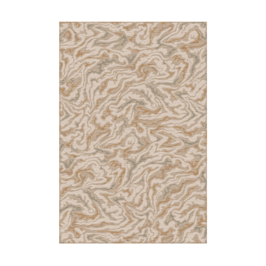 Product weergave van het roest oranje vloerkleed van Limited Edition Arabesque Low AARL23334 Amberlight Rectangle