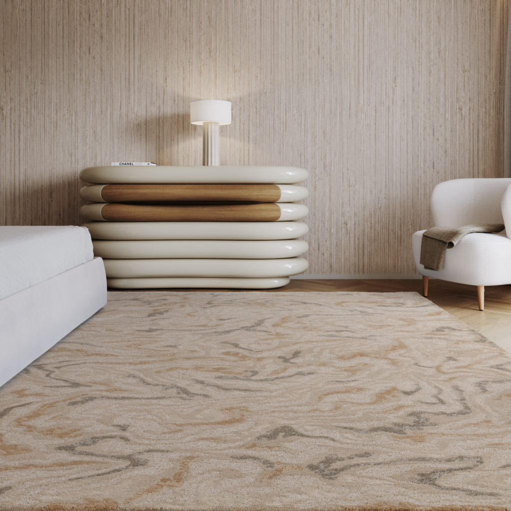 Sfeer woonkamer met het Limited Edition vloerkleed Arabesque Low AARL36335 Moonstone Rectangle product