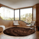 Interieur weergave van het bruine Limited Edition Utopia vloerkleed UTO2133360 Gingerbread Organic 21