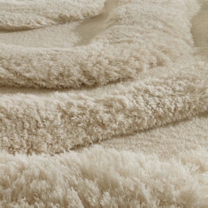 Detail van het beige Limited Edition vloerkleed Utopia UTO2138348 Ivory Glow Organic