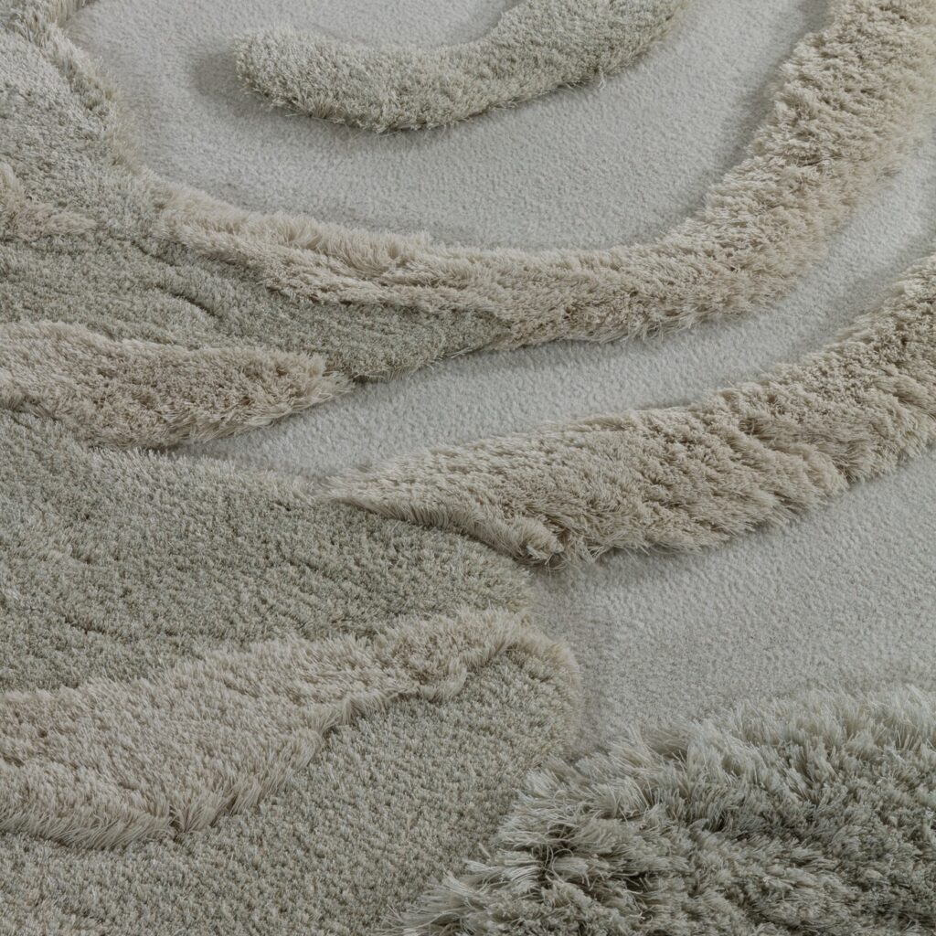 Detail weergave van het mintgroene Limited Edition vloerkleed Utopia UTO2215349 Phantom Green Organic 21