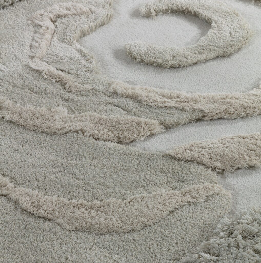 Detail weergave van het mintgroene Limited Edition vloerkleed Utopia UTO2215349 Phantom Green Organic 21