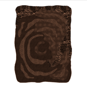 Product weergave van het bruine Limited Edition Utopia vloerkleed UTO2333360 Gingerbread Organic 23