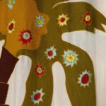 Detail van de stof Pierre Frey F3563001 les palmes dalma 1