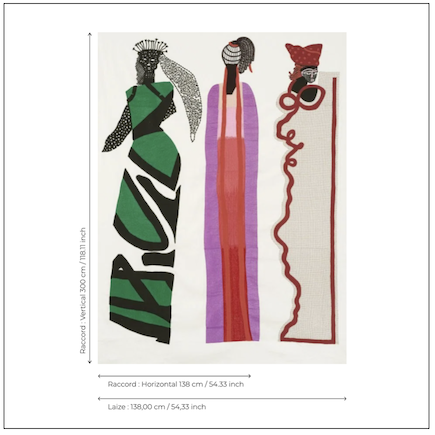 Patroon van Pierre Frey stof Beau Monde 2 - F3463001 met grote figuren