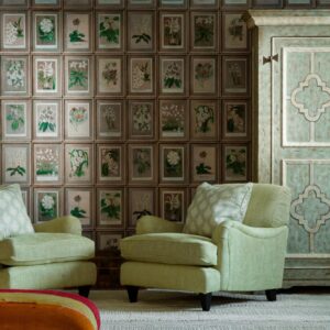 Interieurweergave van het Andrew Martin Floral bloemenbehang
