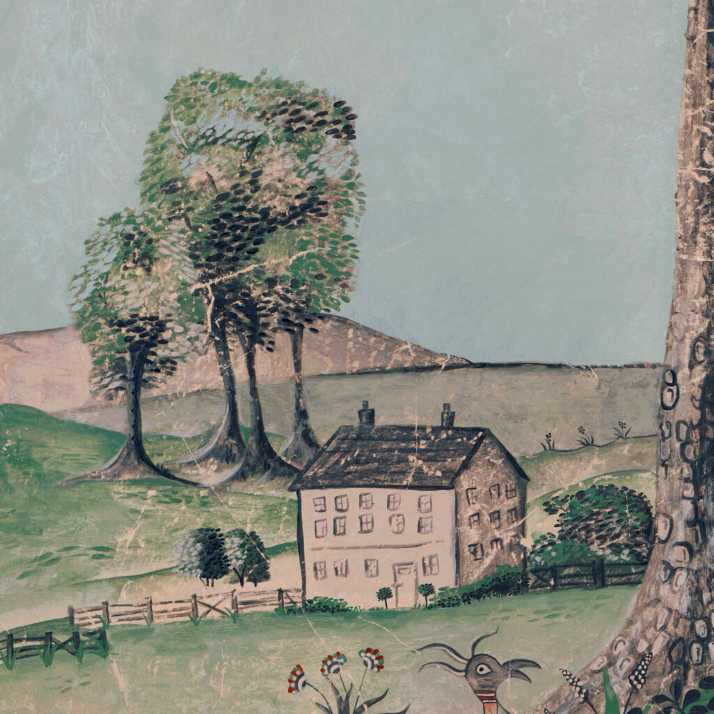 Product weergave van het Andrew Martin Mythical Land Summer Storm behang