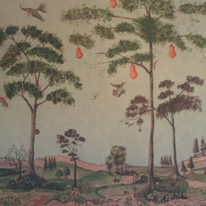 Product weergave van het Andrew Martin Mythical Land Summer Storm behang