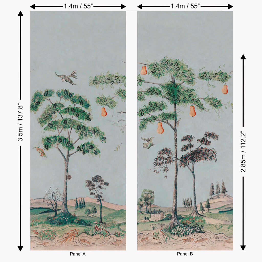 Patroon weergave van het Andrew Martin Mythical Land Summer Storm behang