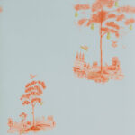 Product weergave van het Pear Tree Orange behang