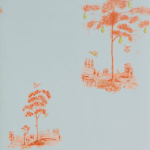 Product weergave van het Pear Tree Orange behang