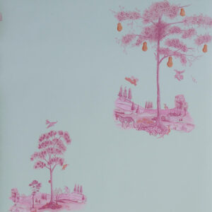 Product weergave van het Andrew Martin Pear Tree Sunset Pink behang