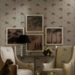 Interieur weergave van het Andrew Martin-apache-behang