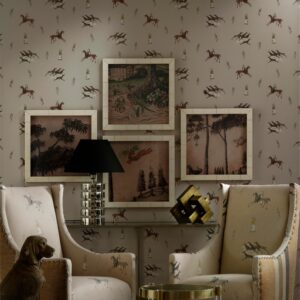 Interieur weergave van het Andrew Martin-apache-behang