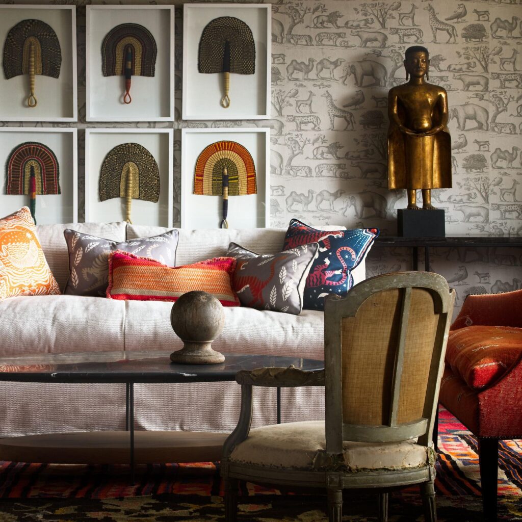 Interieur weergave van het Andrew Martin-ark-cloud behang