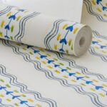 Detail product weergave van het Andrew Martin-hearty-periwinkle behang