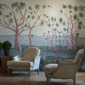 Interieur weergave van het Andrew Martin lantern-parade-dawn behang