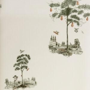 product weergave van het Andrew Martin-pear-tree-graphite behang