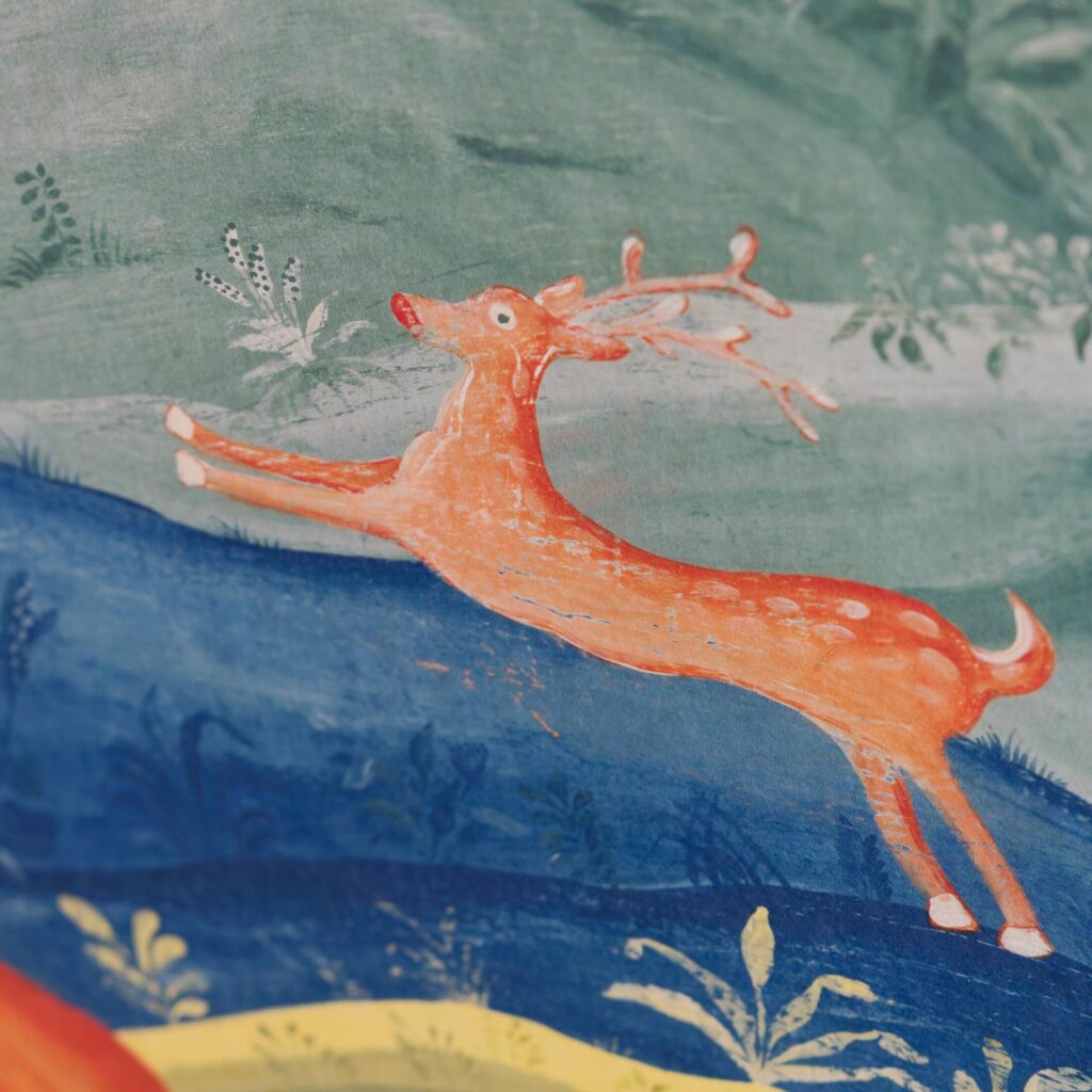 Product detail met het Andrew Martin rufus-mist panorama behang