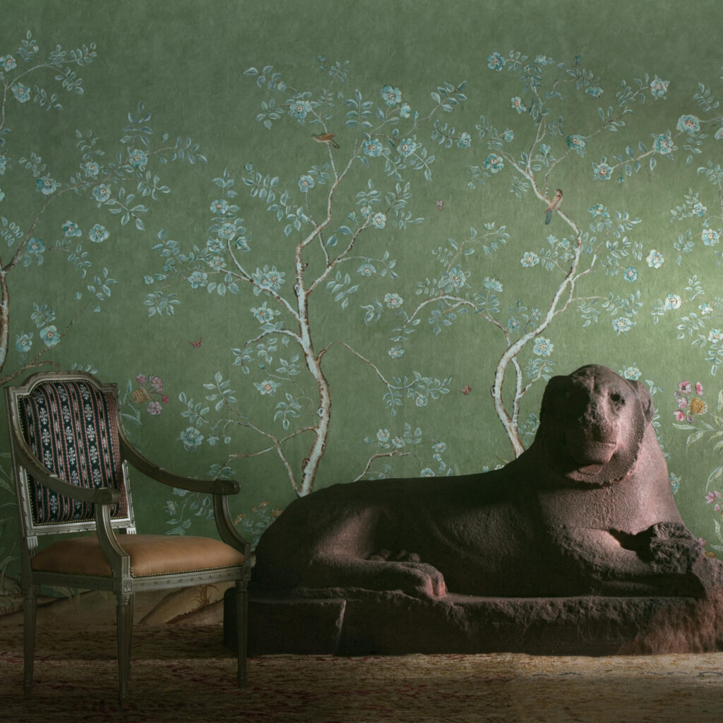 muur met Andrew Martin songbird-spring behang
