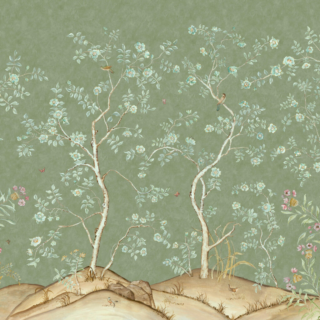 patroon weergave van het Andrew Martin songbird-spring behang