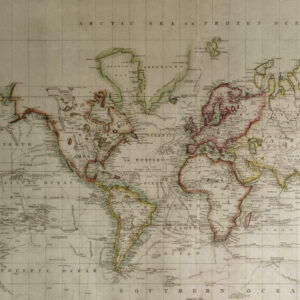 Product weergave van het Andrew Martin Latitude Wereldkaart behang