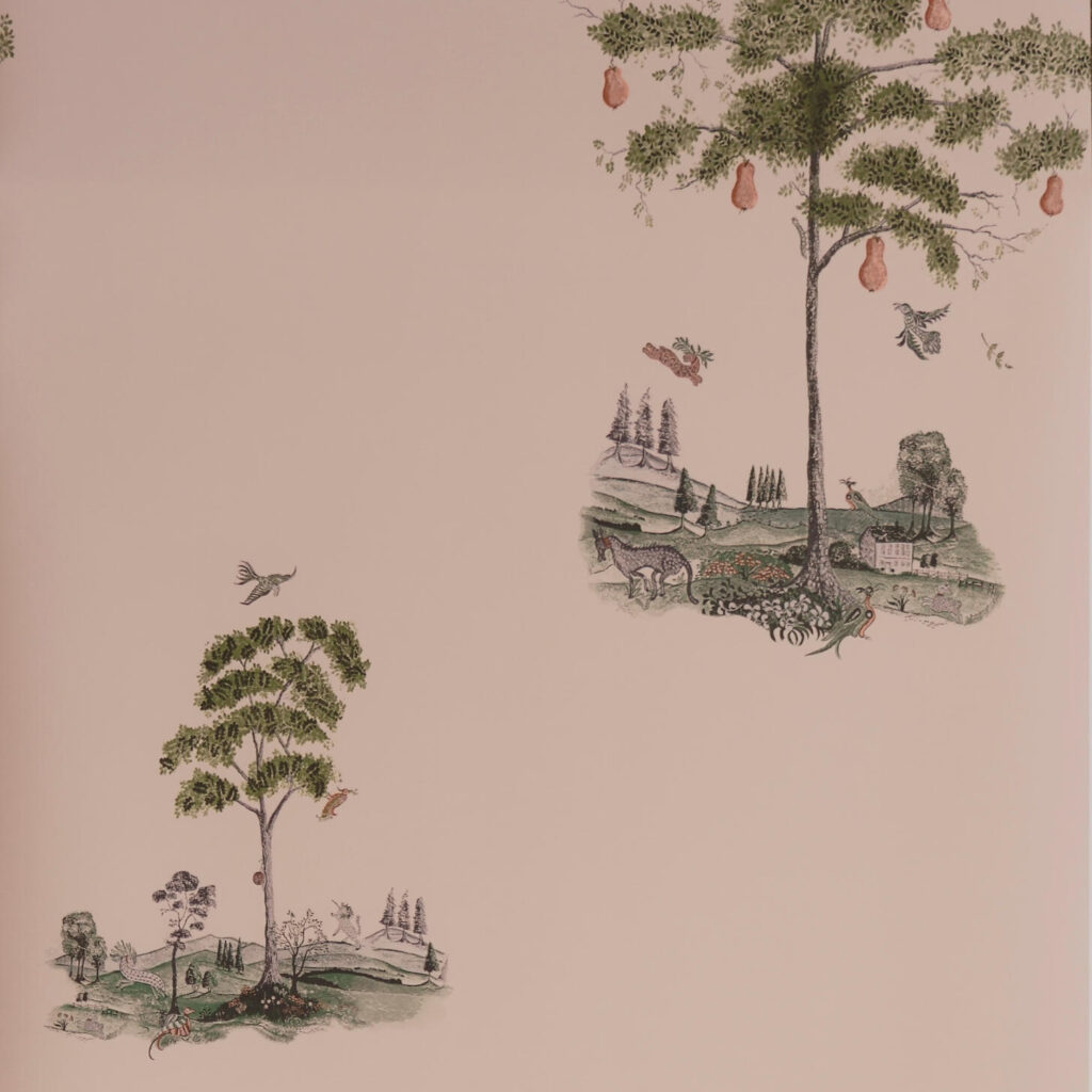 Product weergave van het Andrew Martin Pear Tree Setting Plaster behang