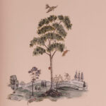 Product weergave van het Andrew Martin Pear Tree Setting Plaster behang