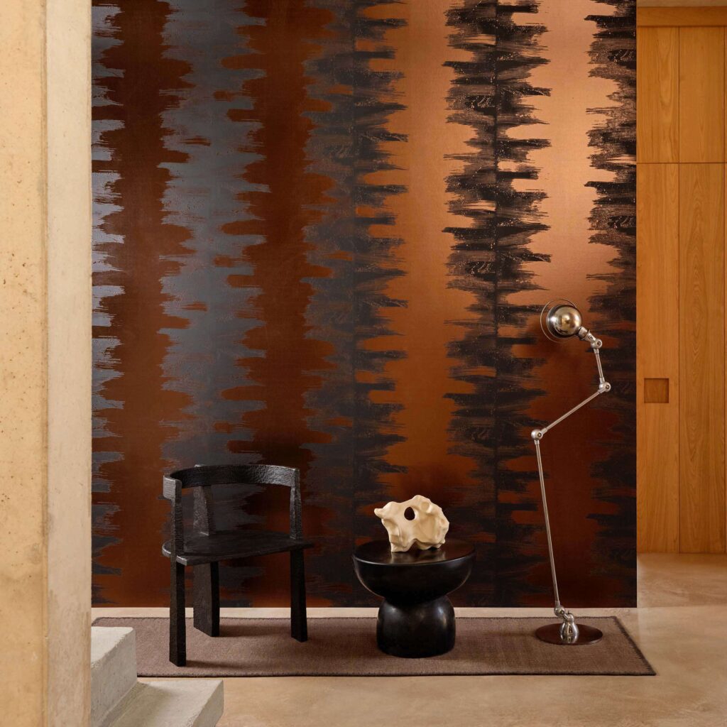 woonkamer muur met met het Elitis gestes-navigli-lp-1153-80 behang