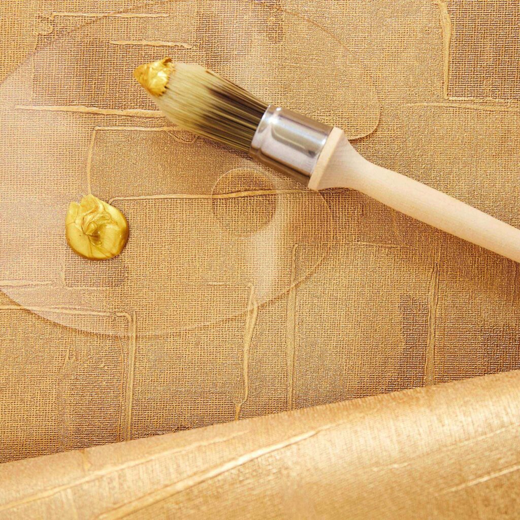 detail weergave van het Elitis gestes strate-metal-VP 1052-91 behang