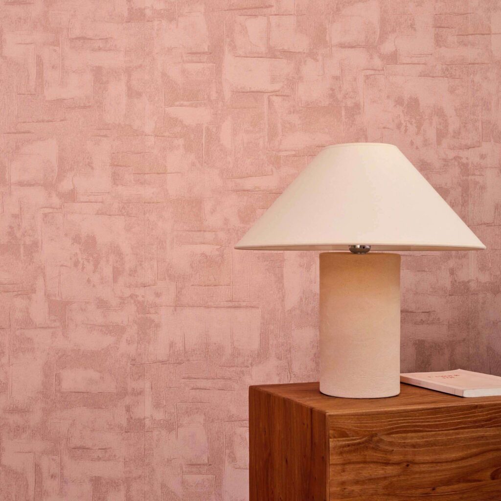 Interieur weergave van het Elitis behang Gestes Strate VP 1051-50