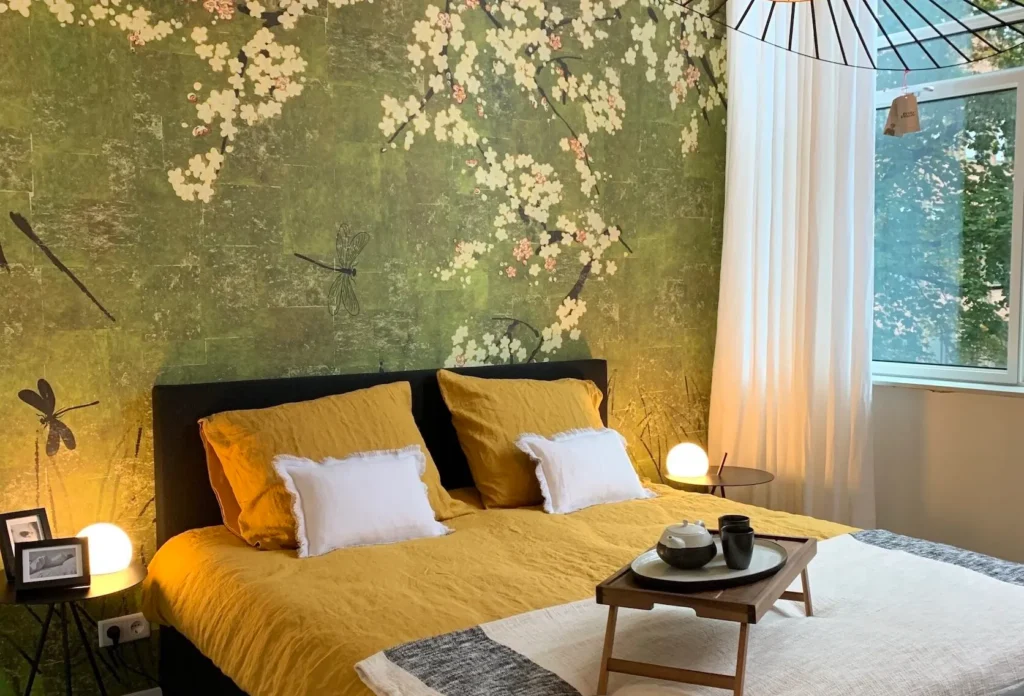 Luxe slaapkamer behang inspiratie