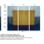 Patroon weergave van het blauw met gele Elitis - Cartagena Sanctuaire RM 1141-01 panorama behang