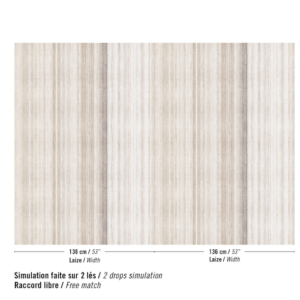 Patroon weergave van het Elitis Cartagena Cannelure-rm-1147-01 behang in beige