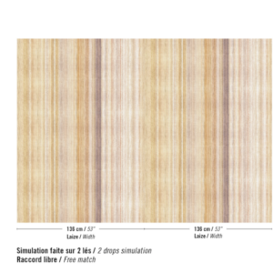 Patroon weergave van het Elitis Cartagena Cannelure-rm-1147-10 behang in beige/bruin