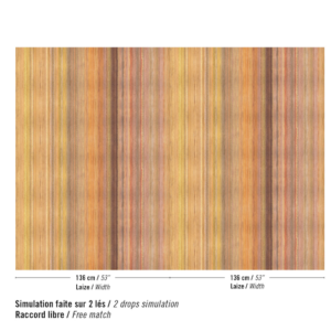 patroon weegave van het oranje Elitis Cartagena Cannelure-rm-1147-30 behang